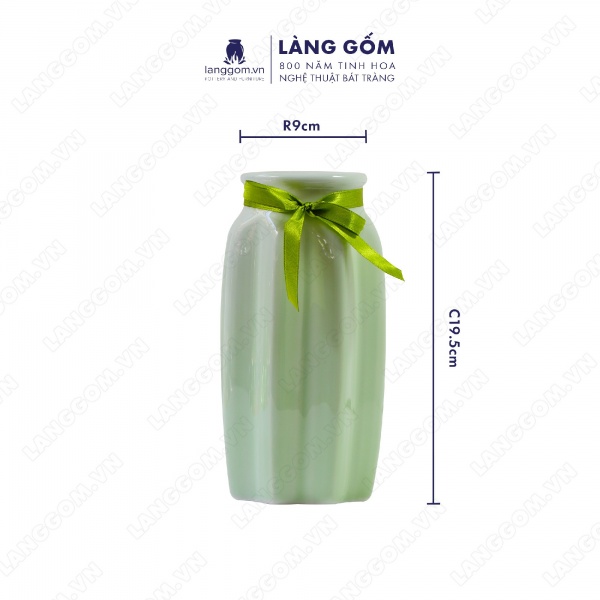 Lọ hoa Men ngọc bát giác