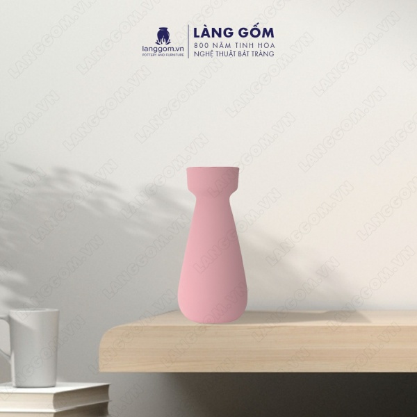Lọ hoa Men mát cổ thắt