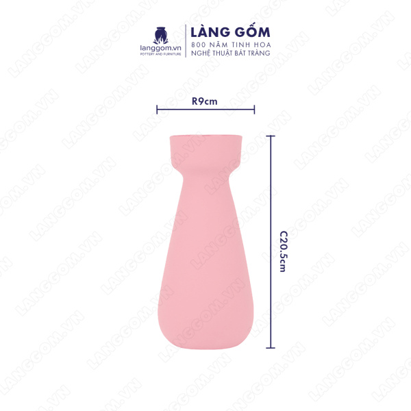 Lọ hoa Men mát cổ thắt