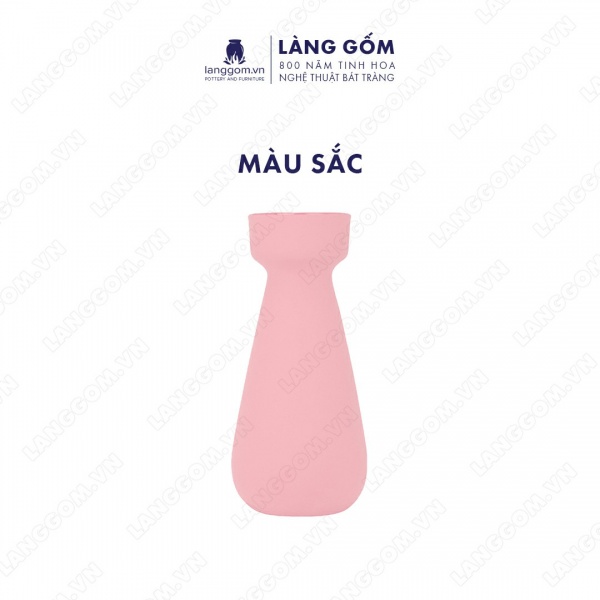 Lọ hoa Men mát cổ thắt