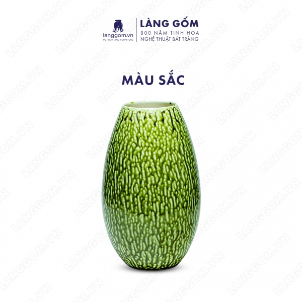 Lọ hoa Men chảy quả đu đủ