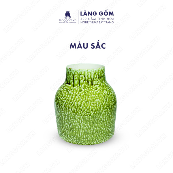 Lọ hoa Men chảy dáng ống cổ cao