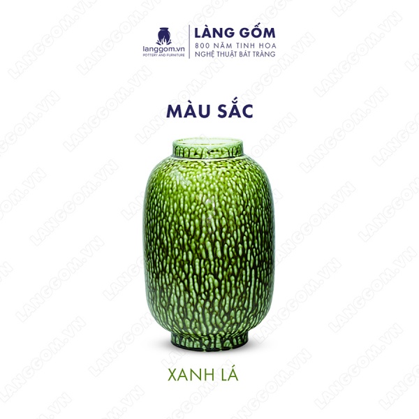 Lọ hoa Men chảy dáng bầu