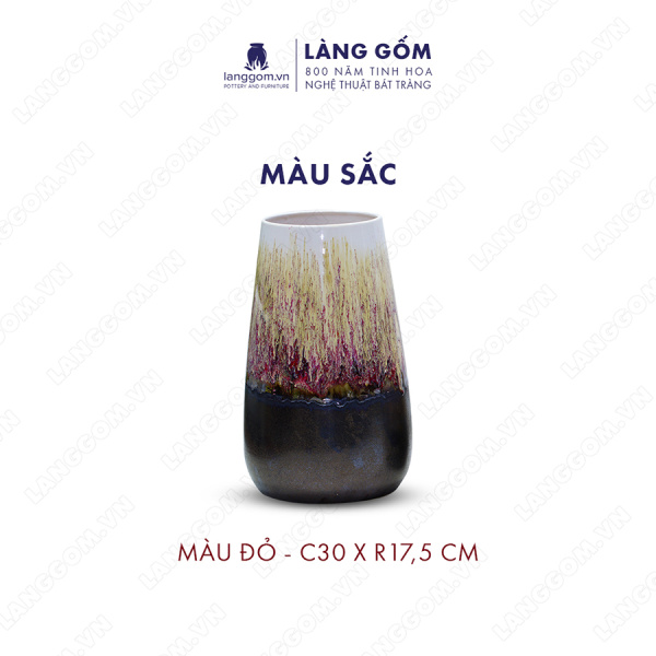 Lọ hoa Men chảy dáng cúp