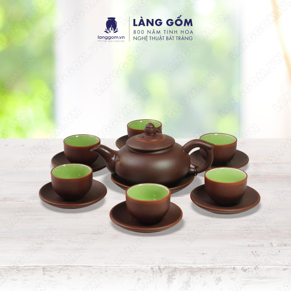 Bộ ấm chén Men mộc kiểu chóp nhỏ