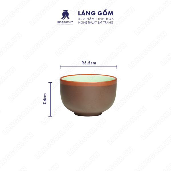 Bộ ấm chén gốc cây kèm khay 2 tầng Men mộc - Màu Nâu