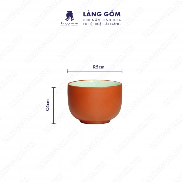 Bộ ấm chén khắc trúc nhỏ men mộc kèm khay tròn và đĩa tách