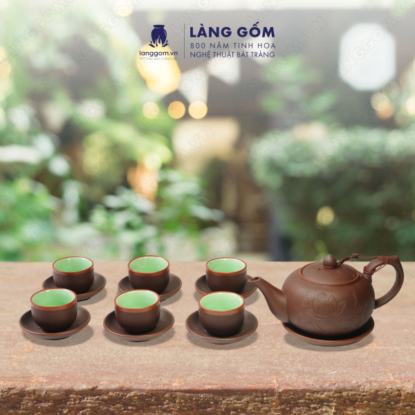 Bộ ấm chén Men mộc tống