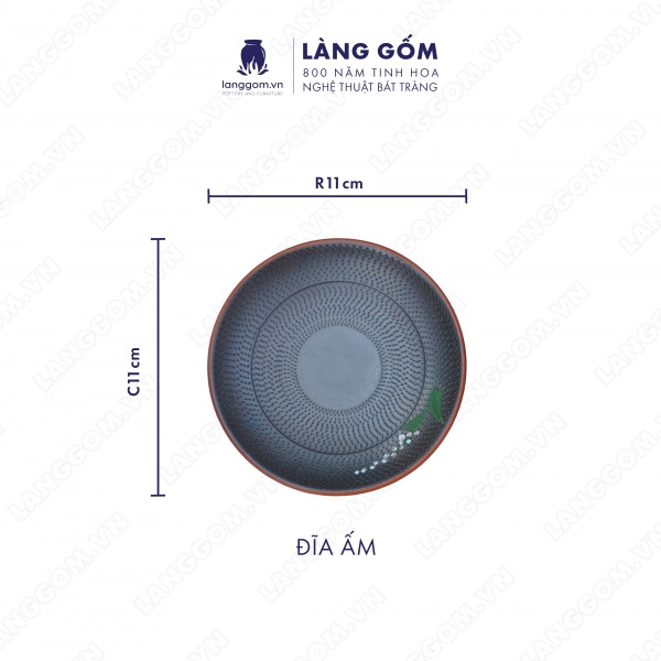 Bộ ấm chén Men mộc hoa oải hương