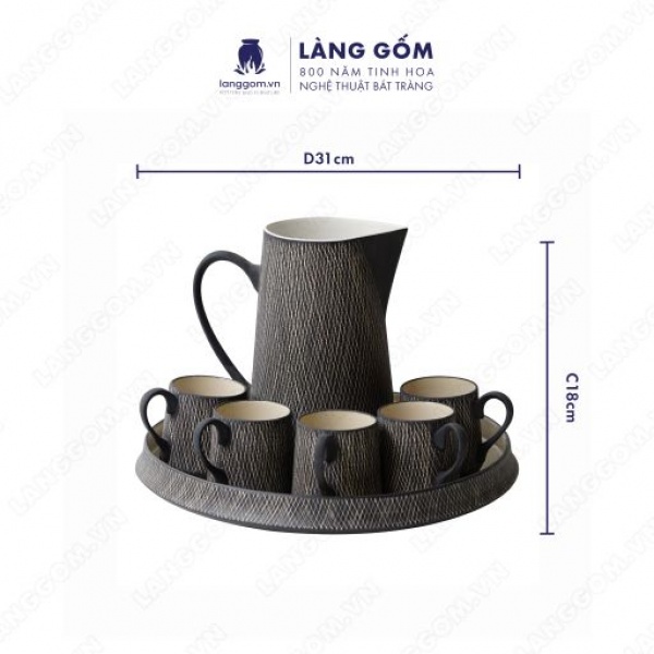Set Bình sữa họa tiết gại màu đen