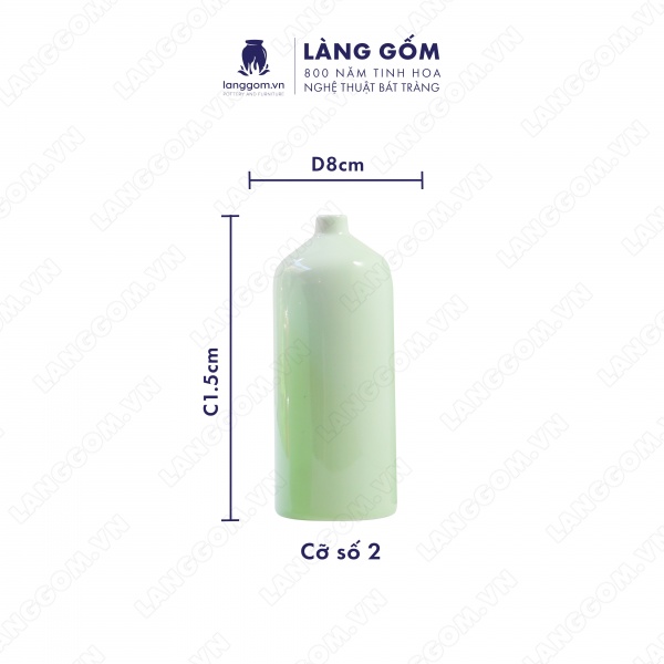 Lọ hoa Men ngọc chai cổ nhỏ