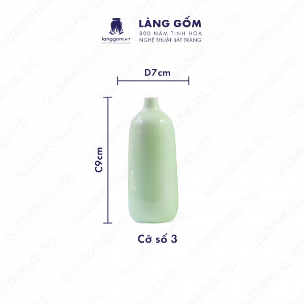 Lọ hoa Men ngọc chai cổ nhỏ