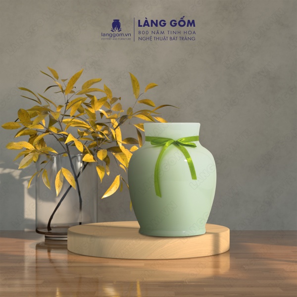 Lọ hoa Men ngọc vò cổ cao